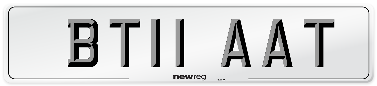 BT11 AAT Number Plate from New Reg